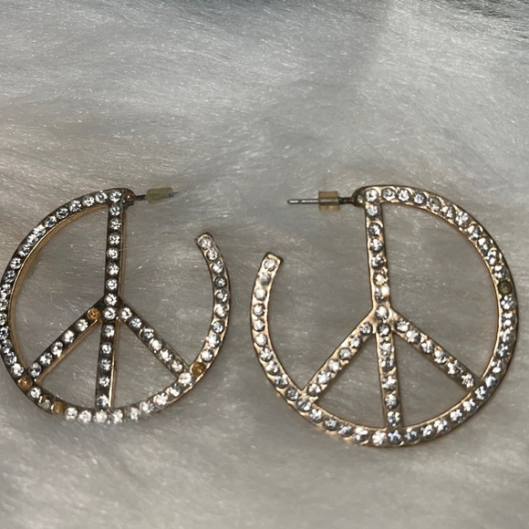 Jewelry - Peace sign hoops